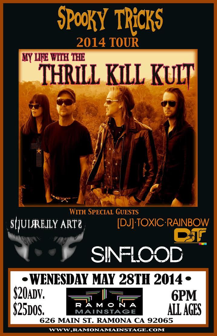 We’ll be playing with My Life With The Thrill Kill Kult at Ramona Mainstage this Wednesday (5/28). Come out for a great show!